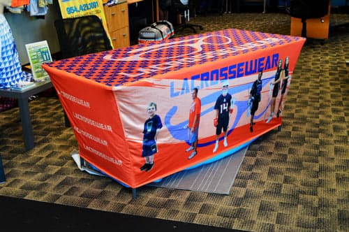 Orange Lacrossewear table cover