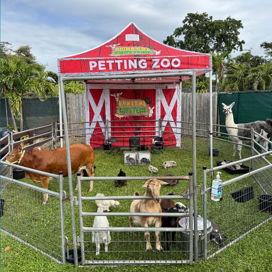Custom tent for petting zoo.